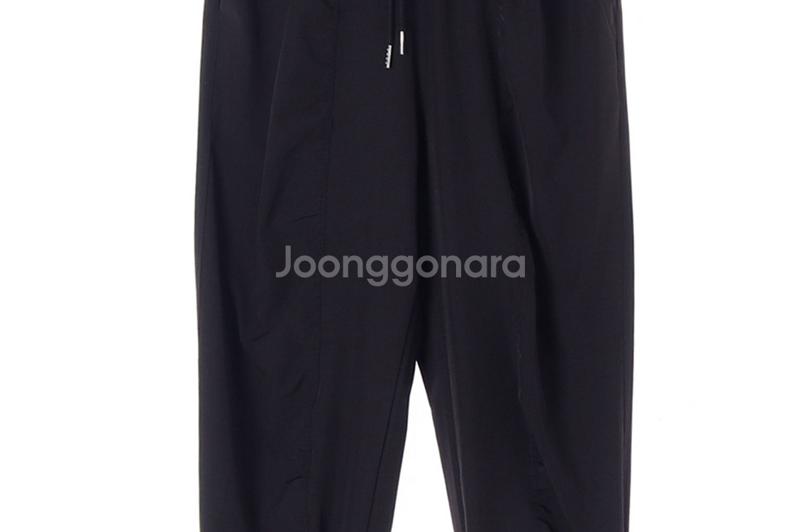 [M]에고이스트 블랙 셔링 와이드 조거팬츠 트레이닝 바--2