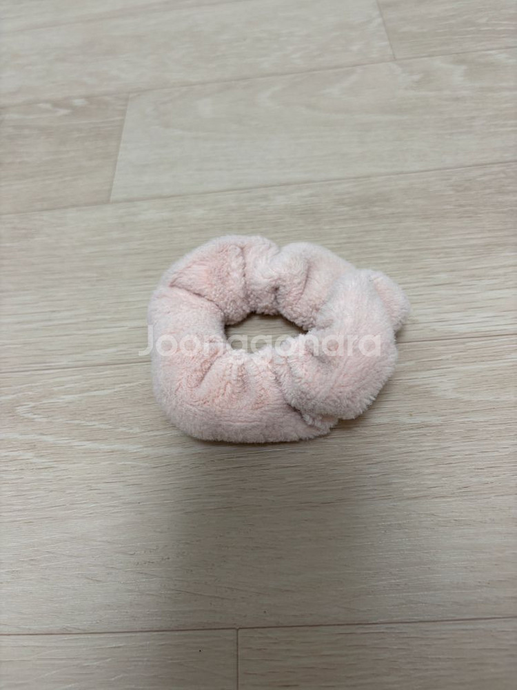 뽀글이 핑크 곱창 머리끈--0