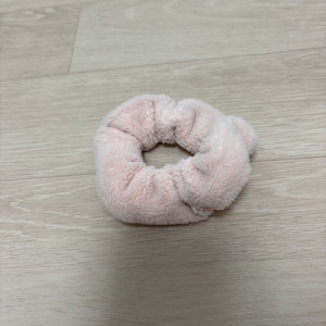뽀글이 핑크 곱창 머리끈