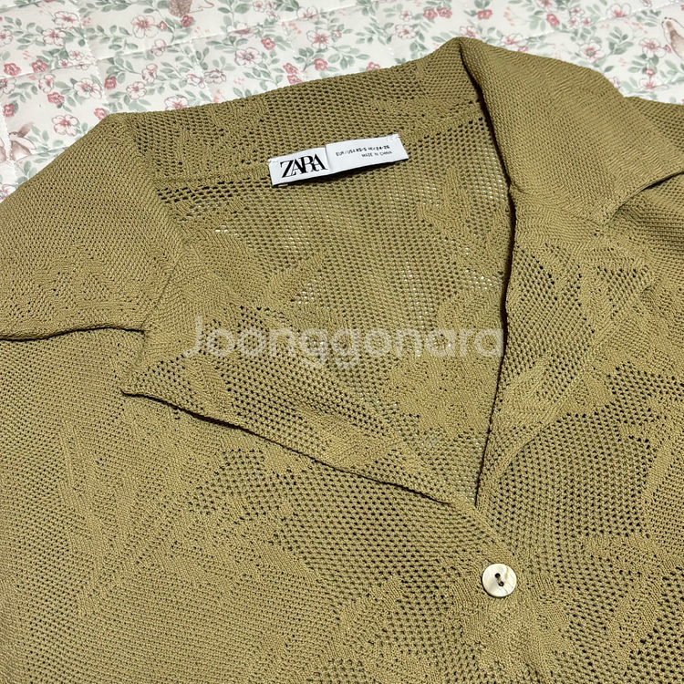 zara 자라 자카드 니트 오버사이즈 폴로셔츠--1