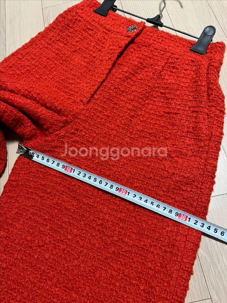 한섬 타임 TIME 울 트위드 부클레 와이드 팬츠 바지--4