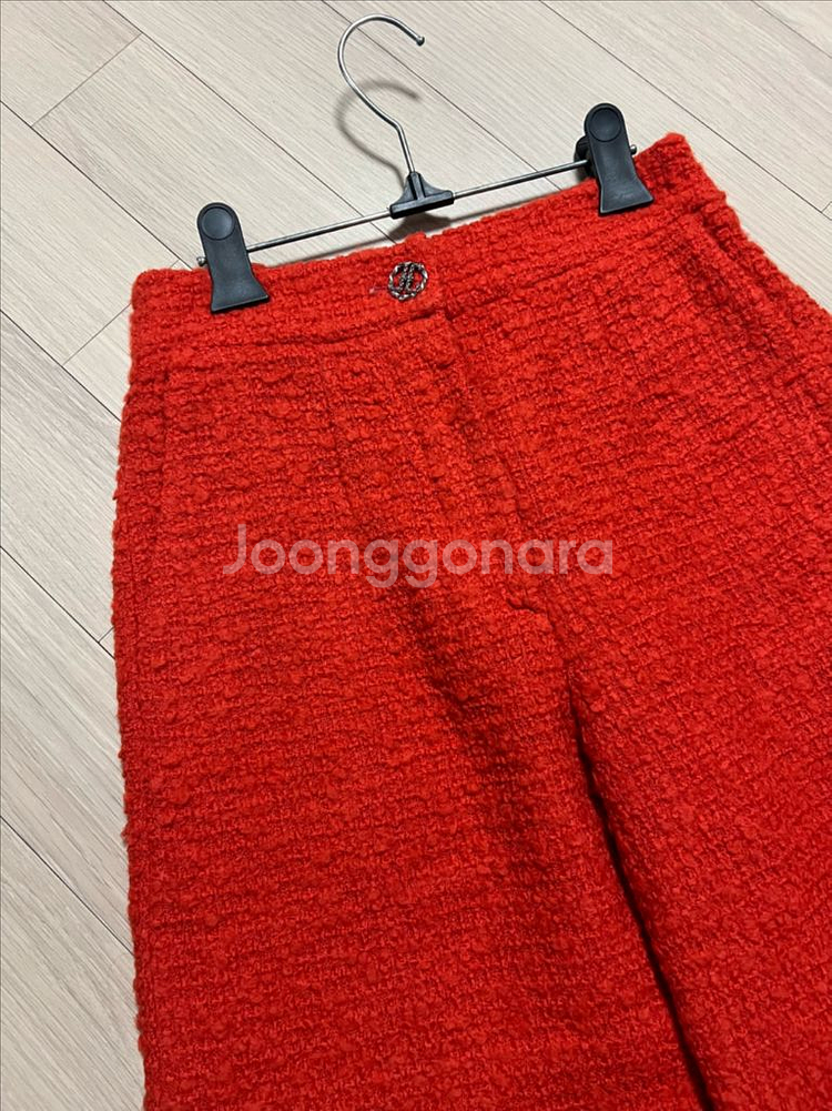 한섬 타임 TIME 울 트위드 부클레 와이드 팬츠 바지--10