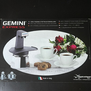 gemini 제미니 모카포트 메탈레드 에스프레소 세트