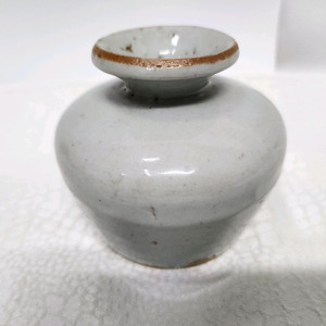 중국도자기 백자유병