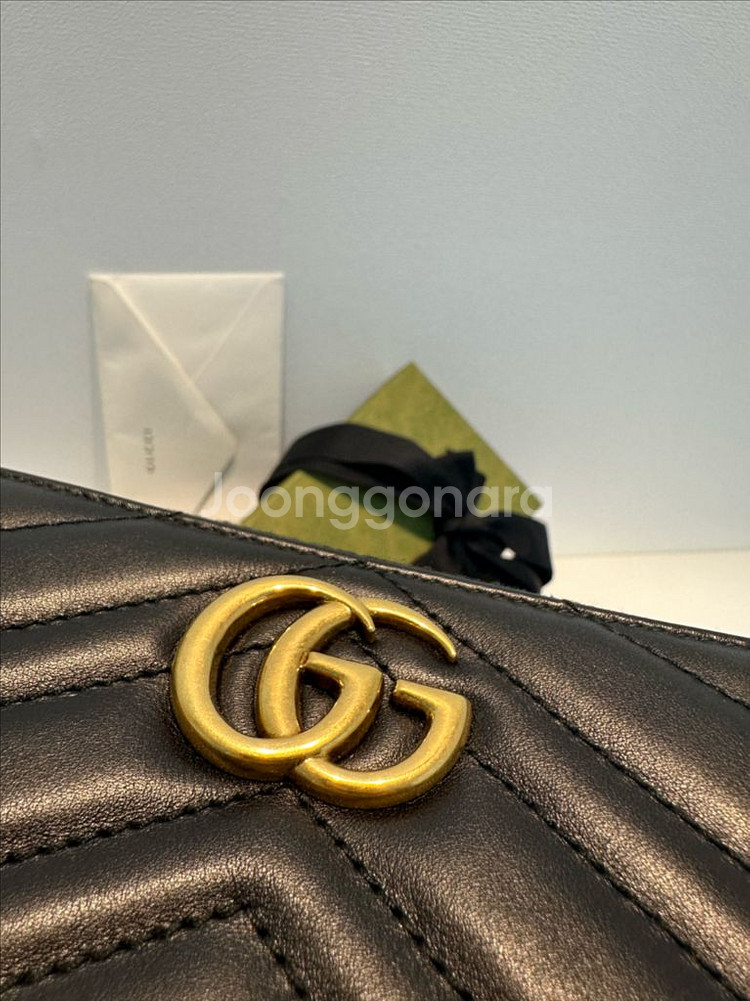 [새상품급] 구찌 GG 마몬트 마틀라세 장지갑 블랙--2