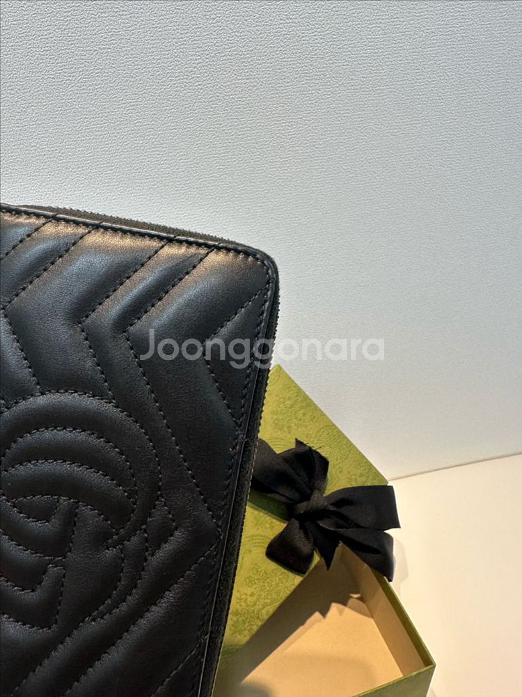 [새상품급] 구찌 GG 마몬트 마틀라세 장지갑 블랙--4