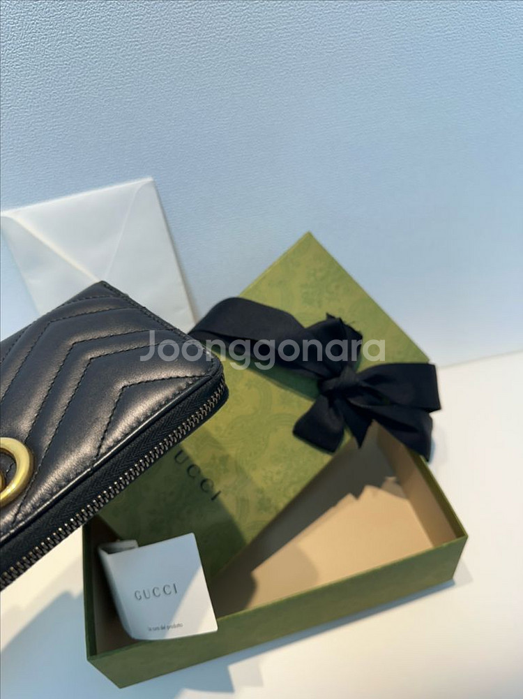 [새상품급] 구찌 GG 마몬트 마틀라세 장지갑 블랙--5