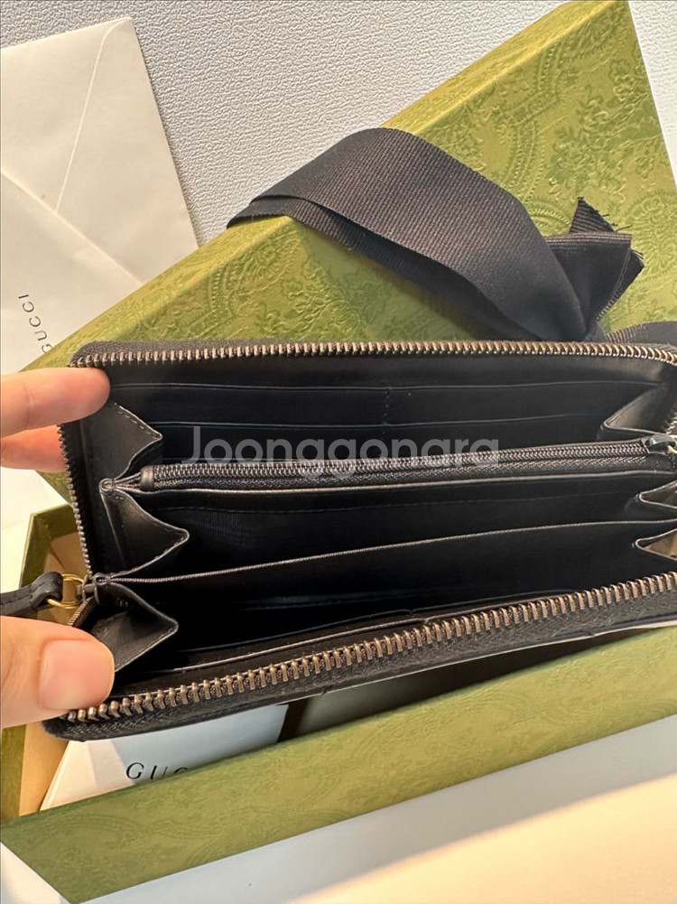 [새상품급] 구찌 GG 마몬트 마틀라세 장지갑 블랙--6