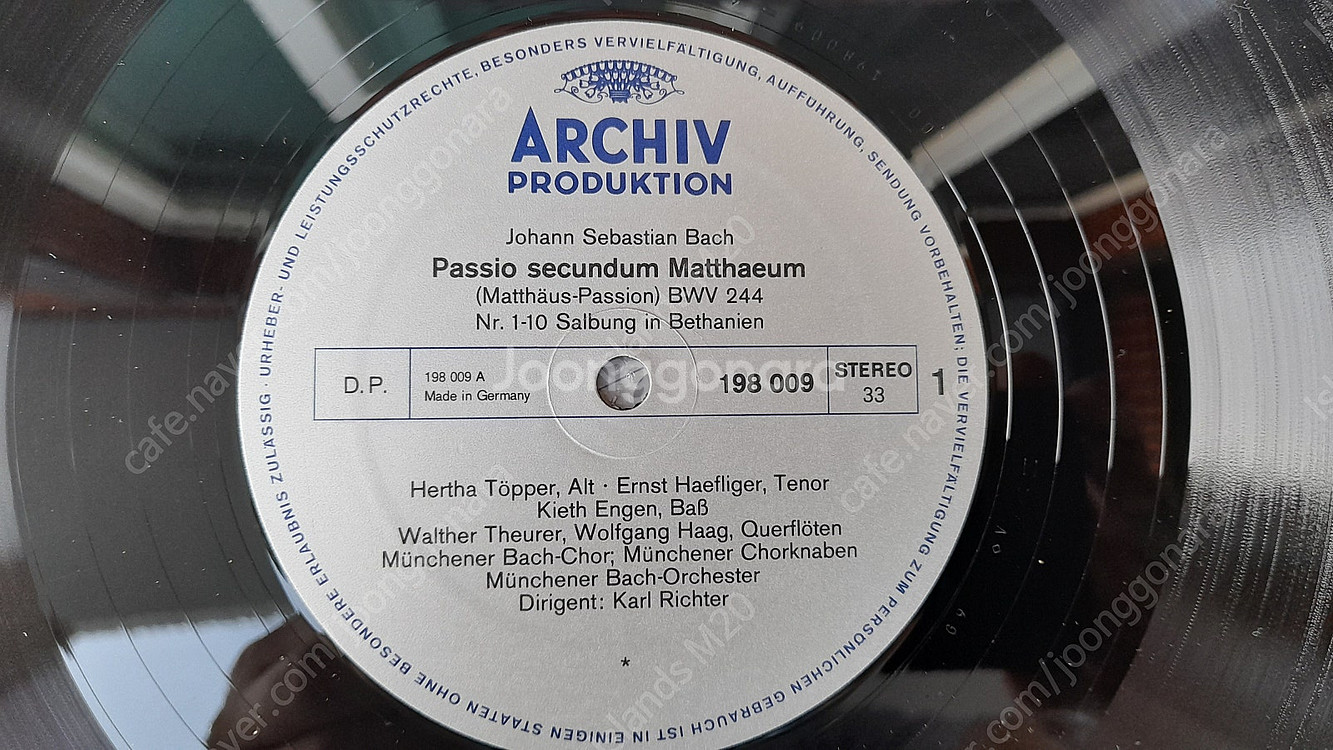 Bach 바흐 마태수난곡 4LP BOX--3