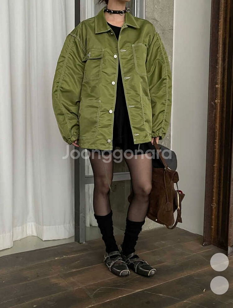 톰걸 스티치 워크 자켓--1