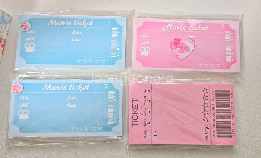 거래영수증, 영화티켓 메모지 떡메 세트 (홀리몰리등)--1