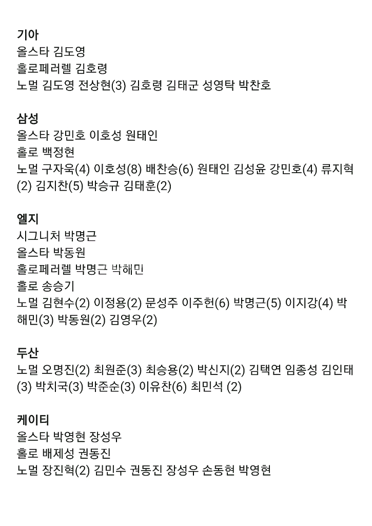 KBO 크보 카드 플러스 포카 교환 및 양도 전구단--2