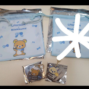 로손 리락쿠마 쿠지 아크릴 키 홀더 파우치 복조리