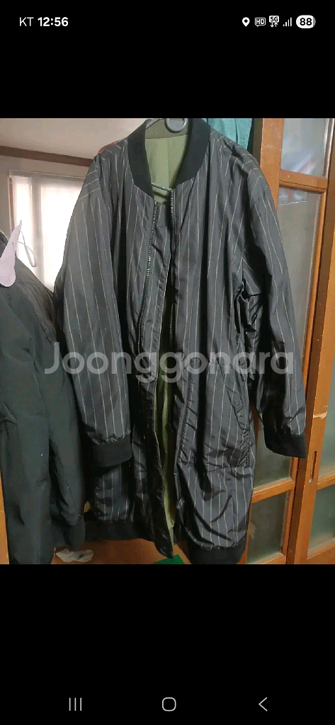 시스템 네이비 스트라이프 양면채지--0