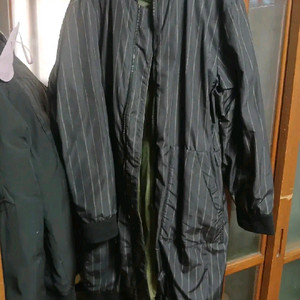 시스템 네이비 스트라이프 양면채지