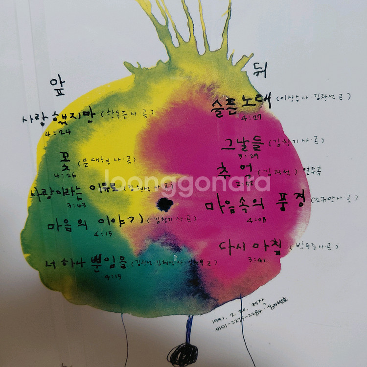 김광석 2집 Lp 미개봉--2