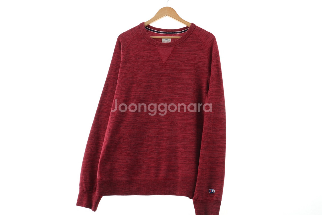 (XL-2XL) 챔피온 맨투맨 티셔츠 희귀 버건디--1
