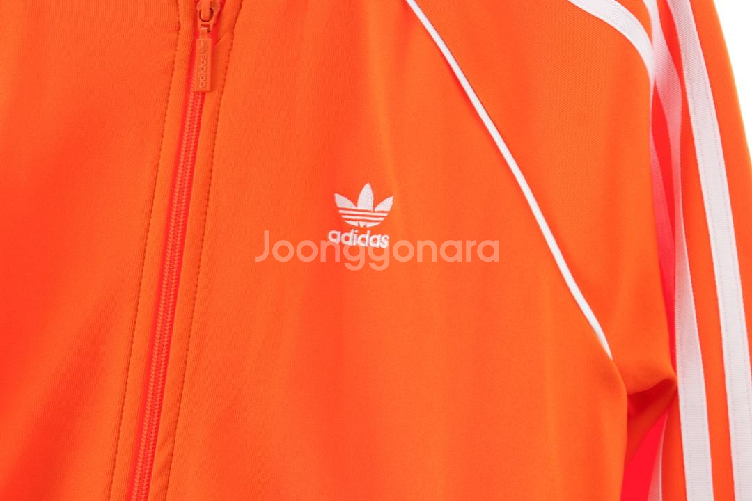 W(M-L) 아디다스 집업져지 트랙탑 주황 파버 삼선--4