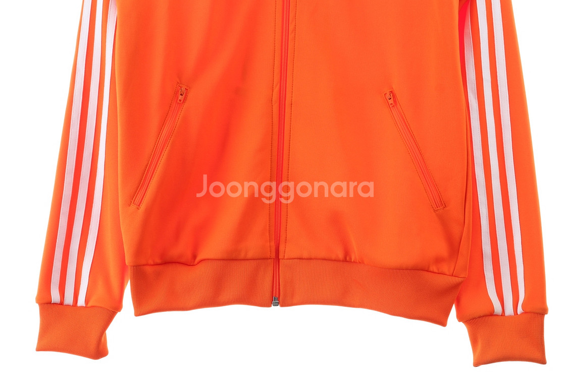 W(M-L) 아디다스 집업져지 트랙탑 주황 파버 삼선--3