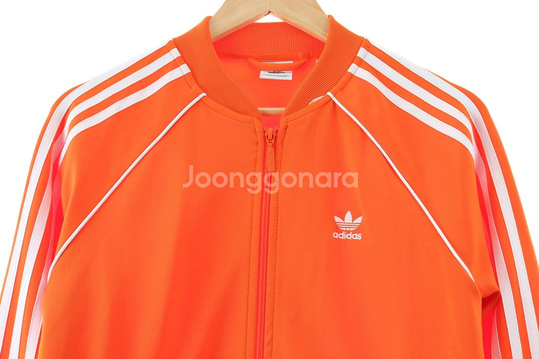 W(M-L) 아디다스 집업져지 트랙탑 주황 파버 삼선--2