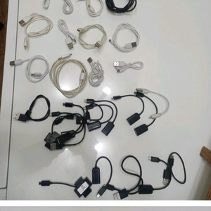 USB 5핀 케이블 38개 일괄 택포15000원에 판매