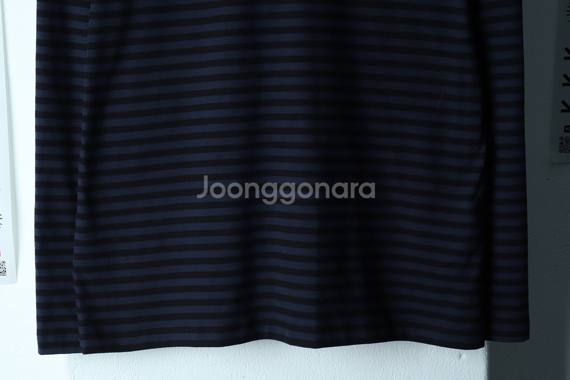 (L) K2 케이투 카라 긴팔티셔츠 스트라이프 반집업--3