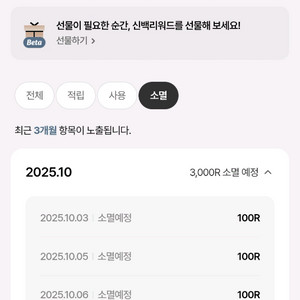 신백리워드 3200점->1500원