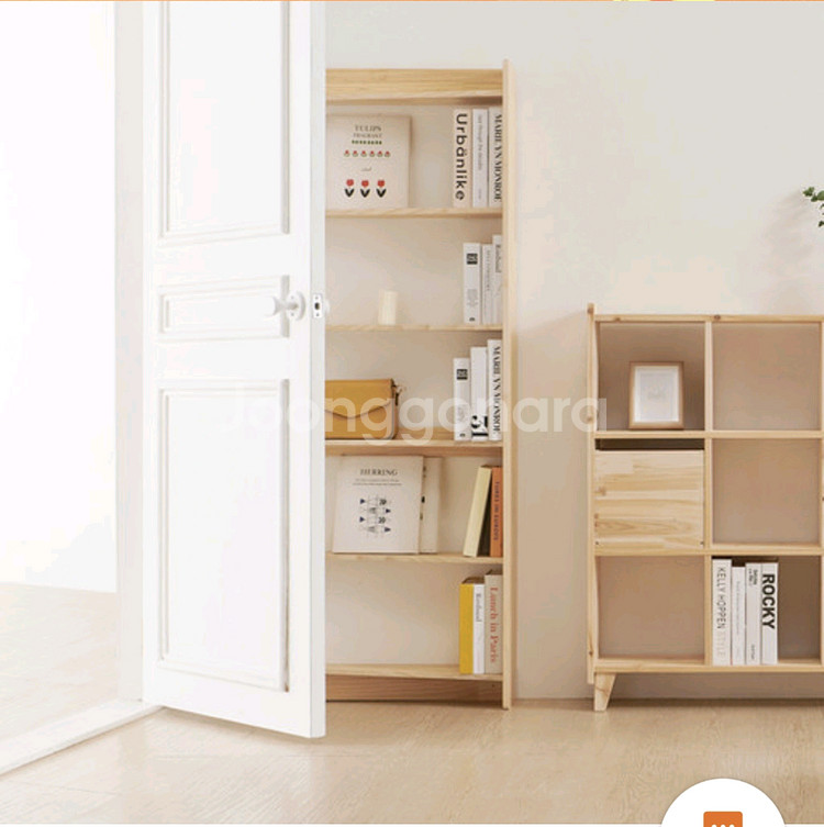 (새상품)문뒤 5단 선반 원목--1