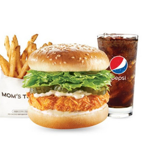 맘스터치 통새우버거세트