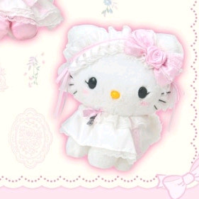 산리오 화이트프릴 챠미키티 누이 인형