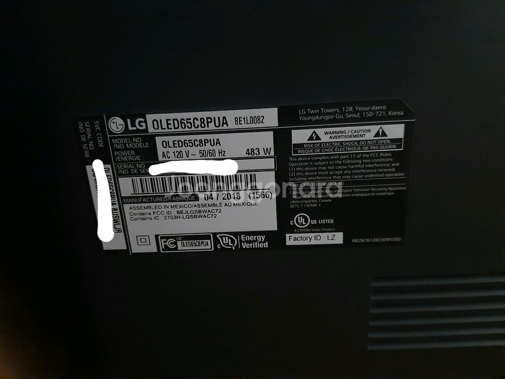 LG OLED TV 65인치 OLED65C8PUA 고장--4