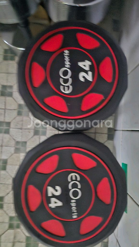 에코스포츠 프리미엄 12각 고무덤벨 24kg /담양--0