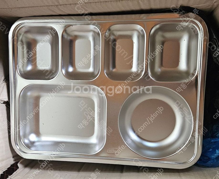 중고 스텐 식판 3찬 4찬 숟가락 젓가락--1