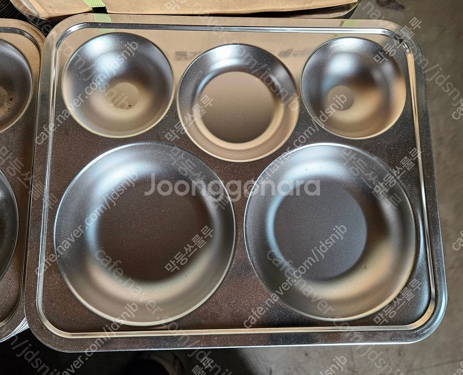 중고 스텐 식판 3찬 4찬 숟가락 젓가락--2