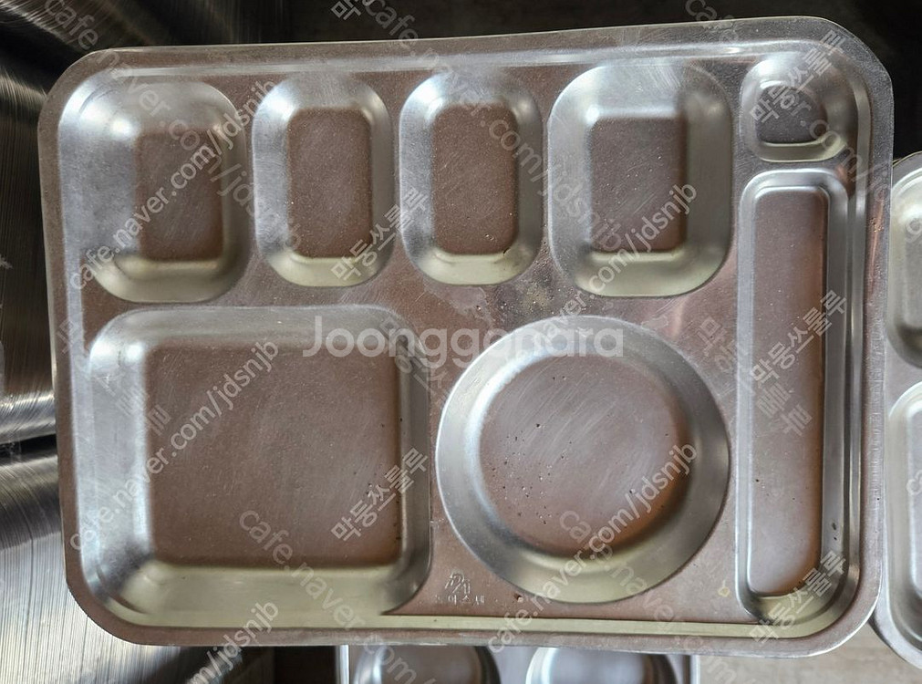 중고 스텐 식판 3찬 4찬 숟가락 젓가락--3