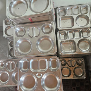 중고 스텐 식판 3찬 4찬 숟가락 젓가락