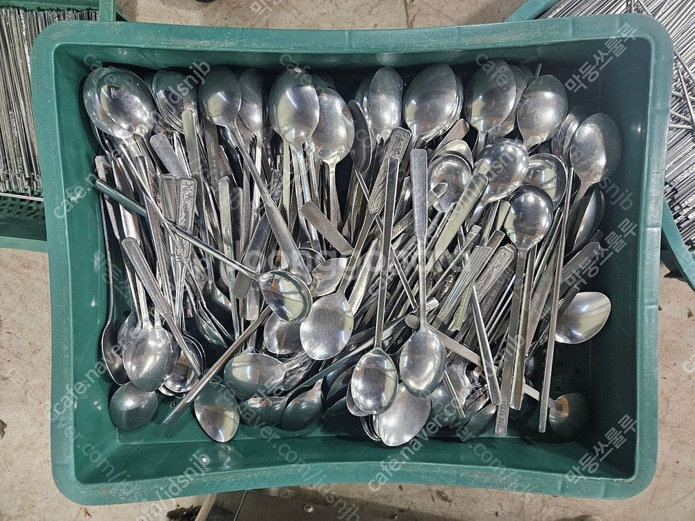 중고 스텐 식판 3찬 4찬 숟가락 젓가락--6