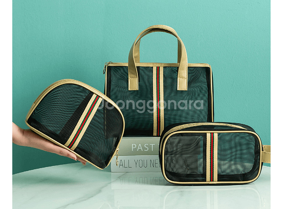 동남아 해외여행 캐리어정리 헬스 비치 화장품 메쉬백 3--0