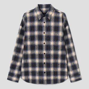 준지 25fw 그리드 니들 체크 루즈핏 셔츠 46
