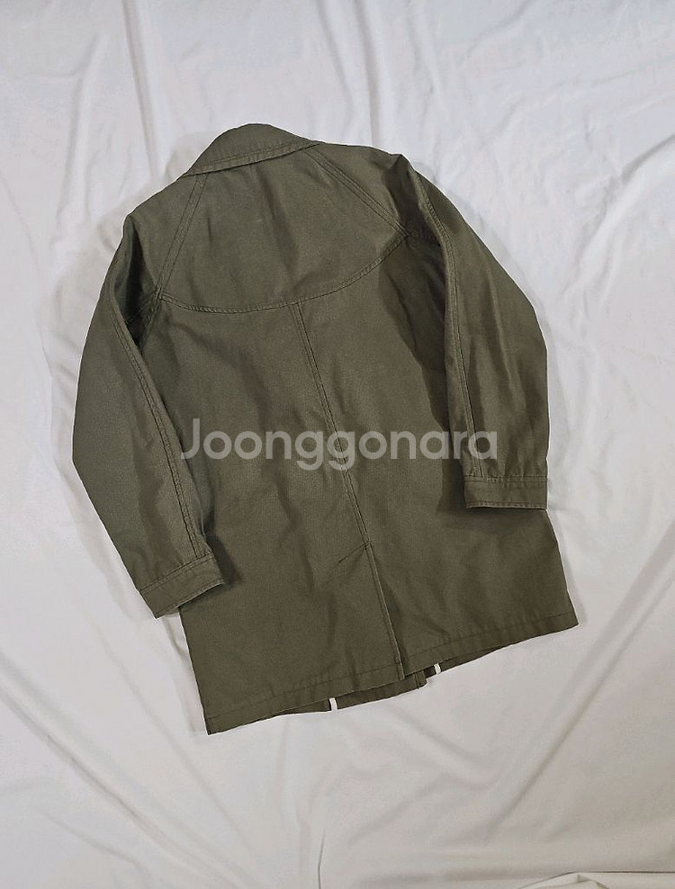 [s] 써스데이아일랜드 더블버튼 코튼 하프 트렌치 자켓--1