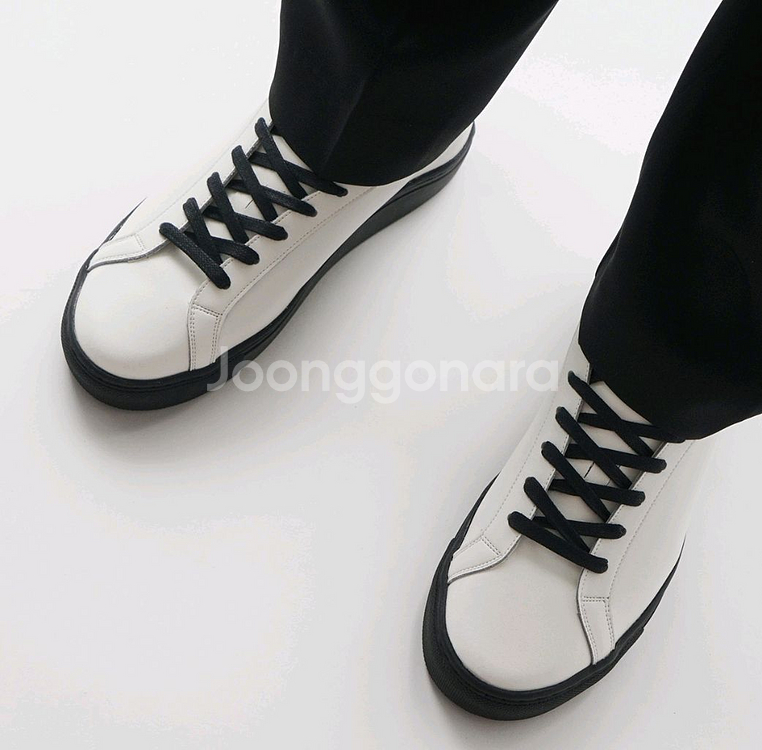 브랜드 소가죽265 남성 스니커즈 식스핏 새상품 운동화--8