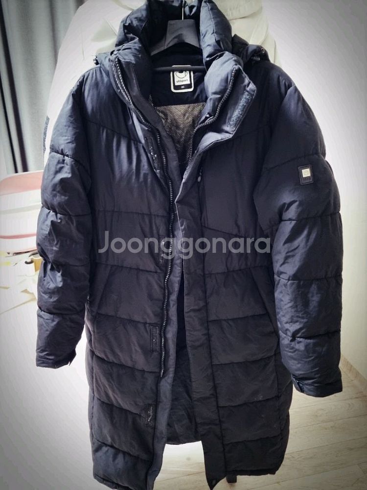 [ 새상품급_선물받은 두툼한 검정색 겨울롱패딩_남성롱패--0