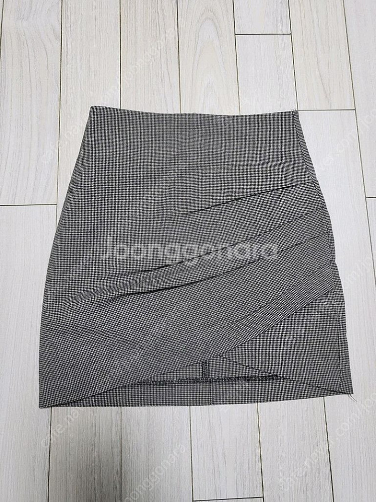 하이웨스트 잔체크 스판 셔링스커트--0
