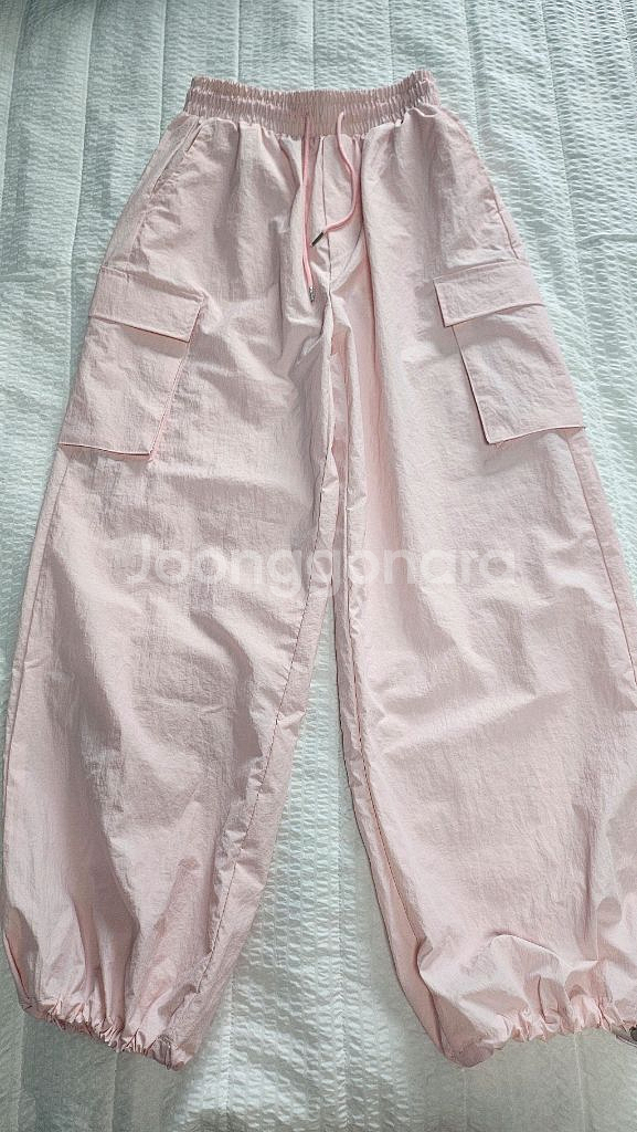 마리마켓 핑크 카고바지--0