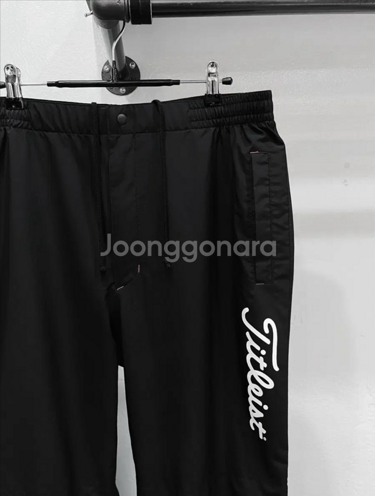(35~36) 타이틀리스트 블랙 허리밴딩 골프 레인바지--0