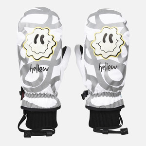 헬로우 스키 보드 장갑 벙어리장갑 스마일 새제품