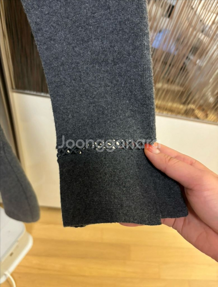 한섬 마인 진주 니트원피스 그레이--2