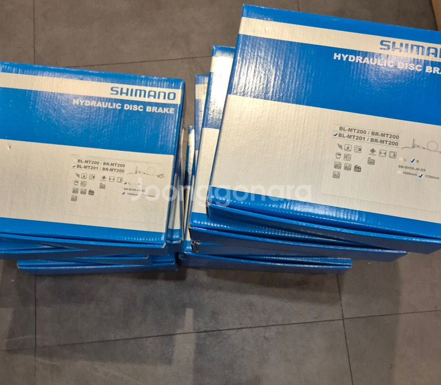 시마노 유압식 브레이크 세트 MT201--3