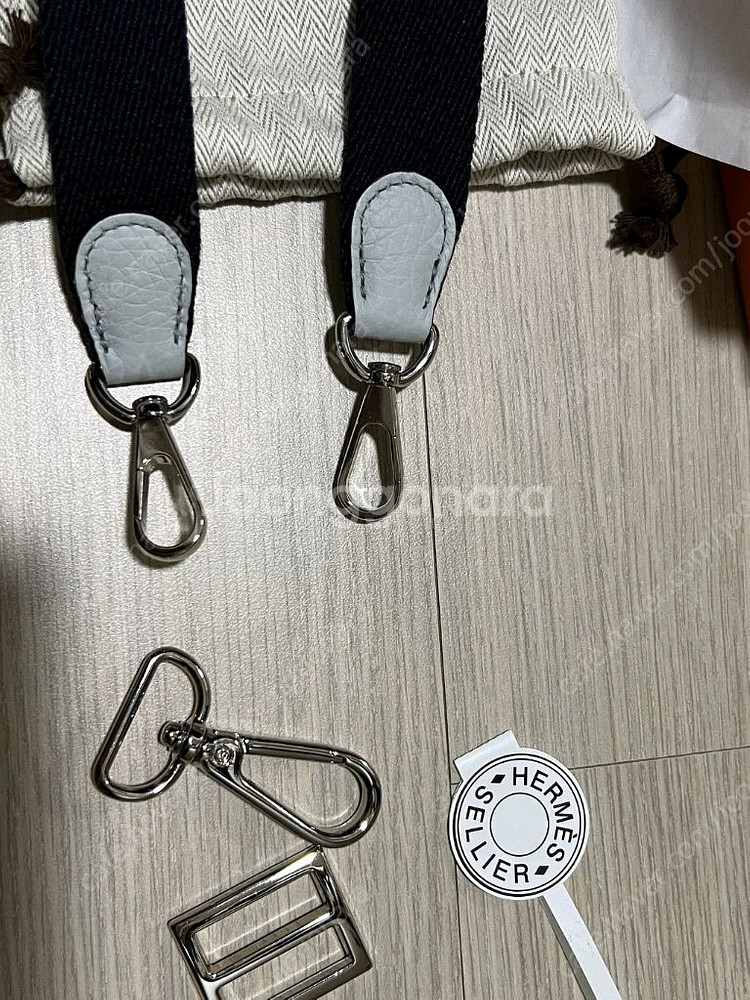 에르메스 미니 에블린 블루페일 Z 각인--5