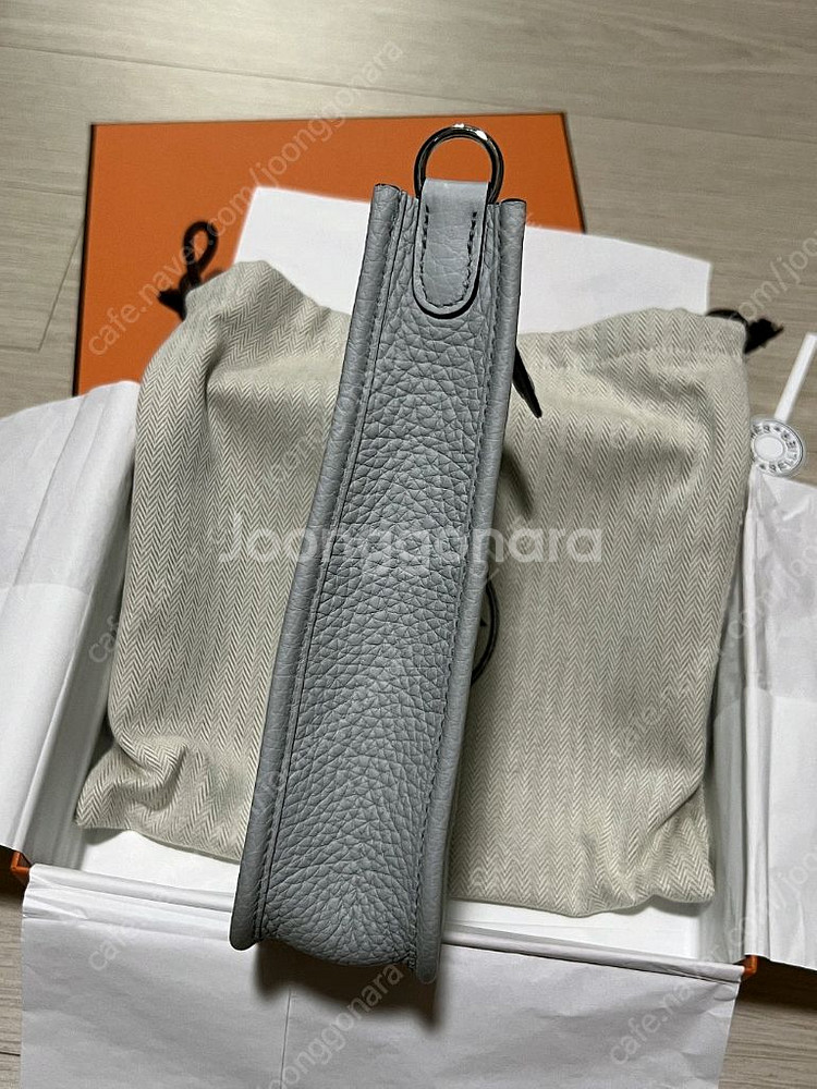 에르메스 미니 에블린 블루페일 Z 각인--6